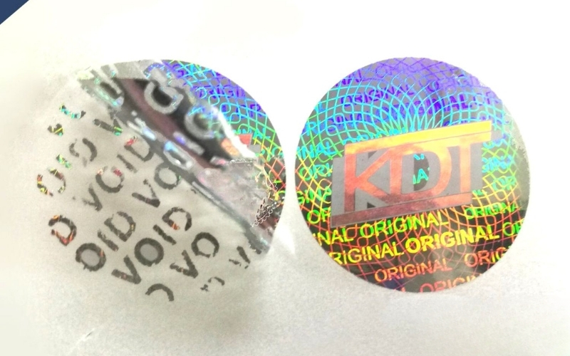 Mẫu tem chống giả 7 màu Hologram niêm phong Mẫu tem chống giả 7 màu Hologram niêm phong