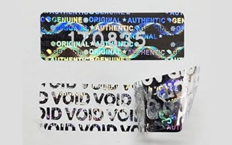 Mẫu tem chống giả 7 màu Hologram niêm phong Mẫu tem chống giả 7 màu Hologram niêm phong