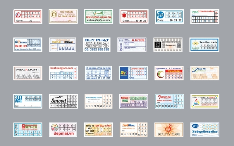 Tem niêm phong hộp đựng nông sản dạng Tem niêm phong hộp đựng nông sản dạng