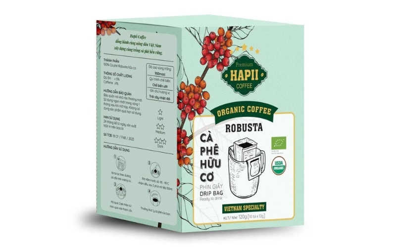 Thiết kế bao bì cà phê dạng hộp giấy Thiết kế bao bì cà phê dạng hộp giấy