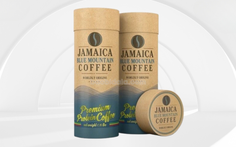 Thiết kế bao bì cà phê hình trụ tròn Thiết kế bao bì cà phê hình trụ tròn