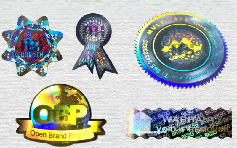 Mẫu tem chống hàng giả Hologram thông thường Mẫu tem chống hàng giả Hologram thông thường