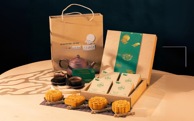 Túi giấy đựng bánh trung thu Kraft Túi giấy đựng bánh trung thu Kraft