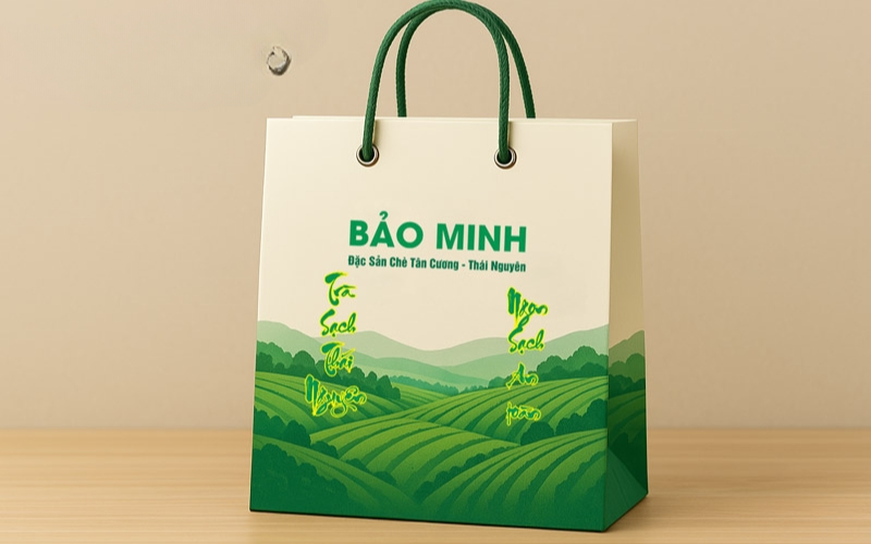 Mẫu in túi đựng hộp trà cao cấp Ivory, Couche, Duplex Mẫu in túi đựng hộp trà cao cấp Ivory, Couche, Duplex