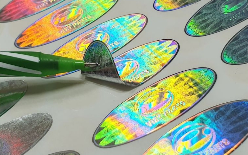 Mẫu tem chống hàng giả Hologram thông thường Mẫu tem chống hàng giả Hologram thông thường