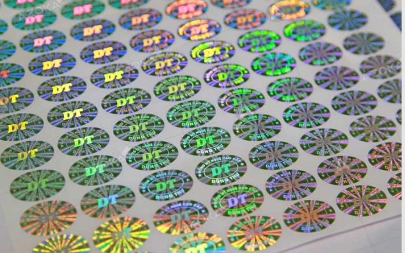 Mẫu tem chống hàng giả Hologram thông thường Mẫu tem chống hàng giả Hologram thông thường