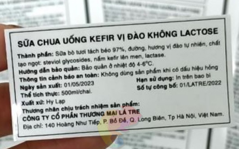 Tem nhãn phụ hàng hóa thực phẩm chế biến Tem nhãn phụ hàng hóa thực phẩm chế biến