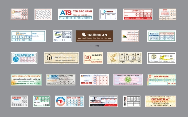 Tem niêm phong hộp đựng nông sản dạng Tem niêm phong hộp đựng nông sản dạng