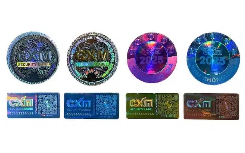 Mẫu tem chống hàng giả Hologram thông thường Mẫu tem chống hàng giả Hologram thông thường