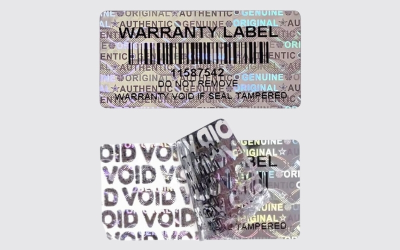 Mẫu tem chống giả 7 màu Hologram niêm phong Mẫu tem chống giả 7 màu Hologram niêm phong