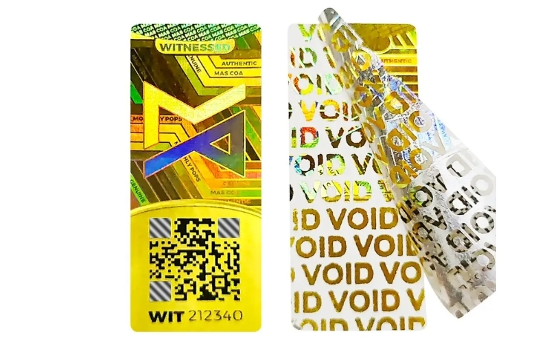 Mẫu tem chống giả 7 màu Hologram niêm phong Mẫu tem chống giả 7 màu Hologram niêm phong