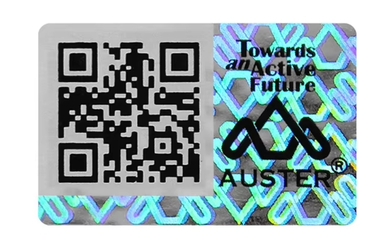 Mẫu tem chống hàng giả Hologram tích hợp QR code/serial Mẫu tem chống hàng giả Hologram tích hợp QR code/serial