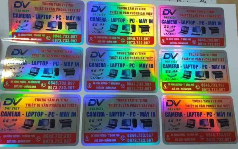 Mẫu tem chống hàng giả Hologram thông thường Mẫu tem chống hàng giả Hologram thông thường