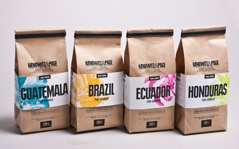 Thiết kế bao bì cà phê dạng giấy Kraft Thiết kế bao bì cà phê dạng giấy Kraft