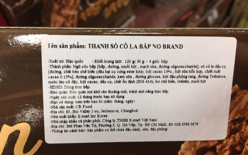 Tem nhãn phụ hàng hóa thực phẩm chế biến Tem nhãn phụ hàng hóa thực phẩm chế biến