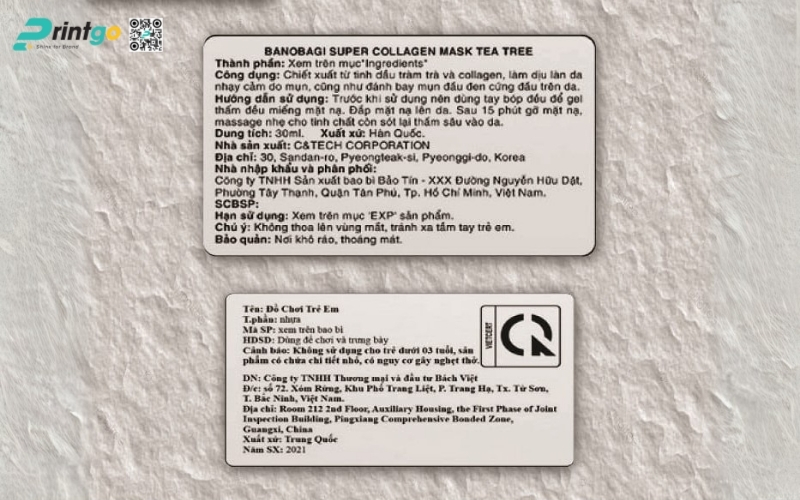 Mục đích và tầm quan trọng của tem nhãn phụ Mục đích và tầm quan trọng của tem nhãn phụ