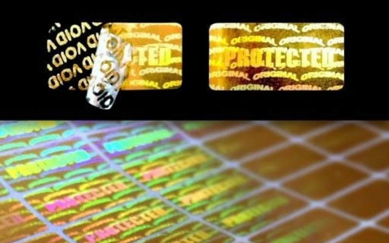 Mẫu tem chống giả 7 màu Hologram niêm phong Mẫu tem chống giả 7 màu Hologram niêm phong