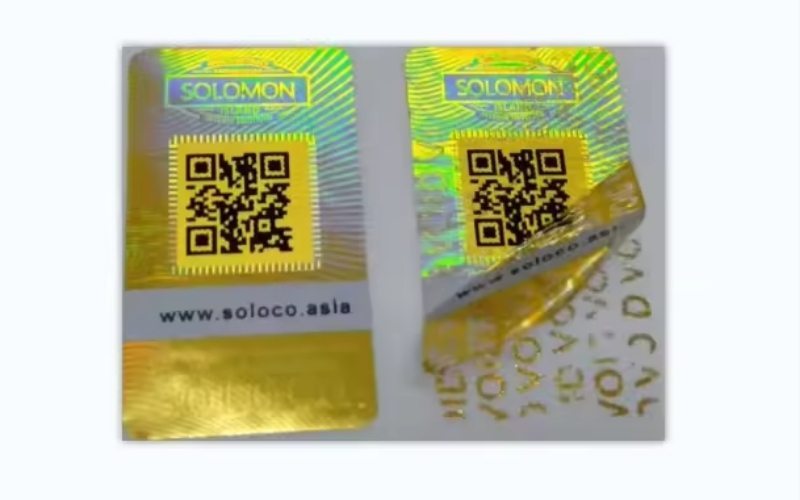 Mẫu tem chống giả 7 màu Hologram niêm phong Mẫu tem chống giả 7 màu Hologram niêm phong