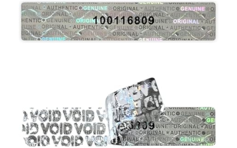 Mẫu tem chống giả 7 màu Hologram niêm phong Mẫu tem chống giả 7 màu Hologram niêm phong