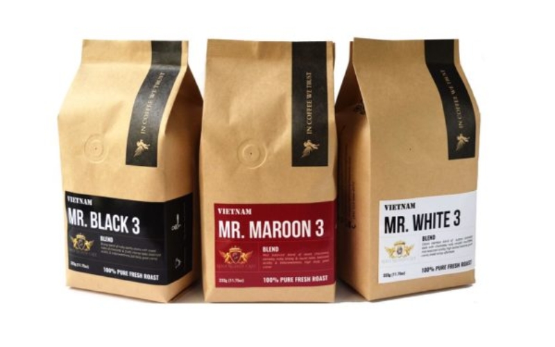 Thiết kế bao bì cà phê dạng giấy Kraft Thiết kế bao bì cà phê dạng giấy Kraft