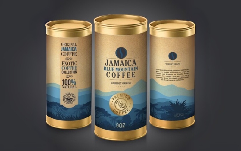 Thiết kế bao bì cà phê hình trụ tròn Thiết kế bao bì cà phê hình trụ tròn