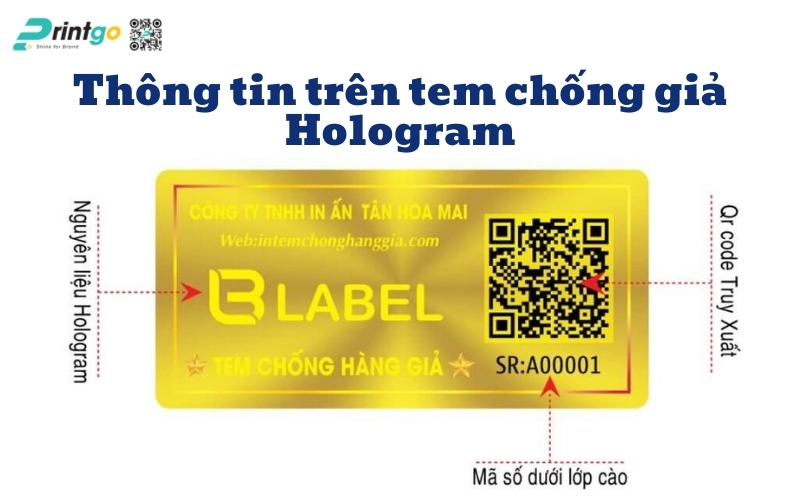 Các thông tin trên tem chống hàng giả Hologram Các thông tin trên tem chống hàng giả Hologram