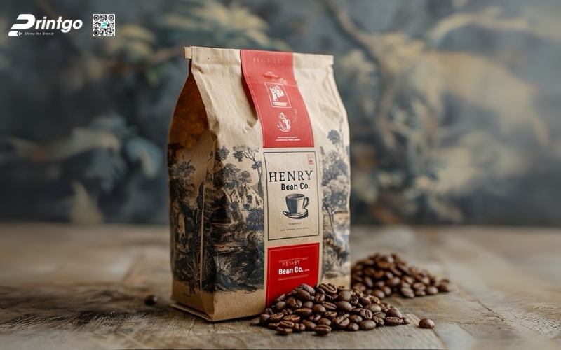 Mẫu bao bì cà phê xuất khẩu dạng túi kraft Mẫu bao bì cà phê xuất khẩu dạng túi kraft