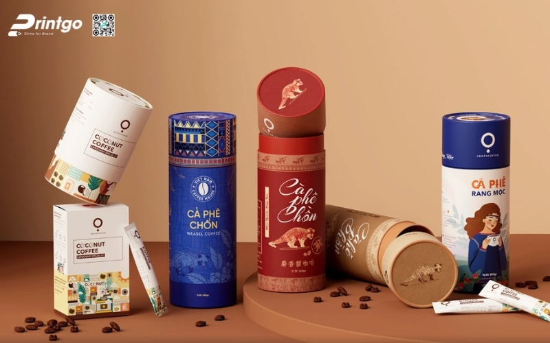 Mẫu bao bì cà phê xuất khẩu dạng hộp cao cấp Mẫu bao bì cà phê xuất khẩu dạng hộp cao cấp