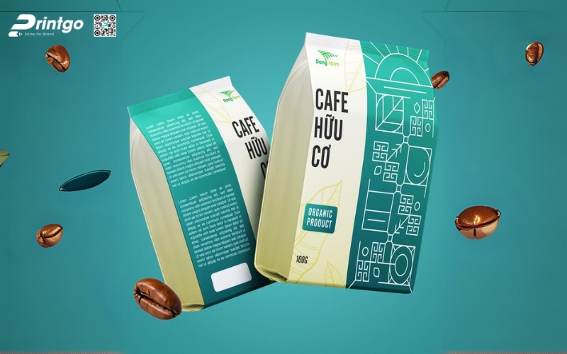 Mẫu bao bì cà phê xuất khẩu dạng túi hàn biên Mẫu bao bì cà phê xuất khẩu dạng túi hàn biên
