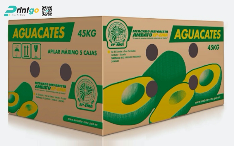 Mẫu thùng giấy đựng trái cây xuất khẩu bơ Mẫu thùng giấy đựng trái cây xuất khẩu bơ