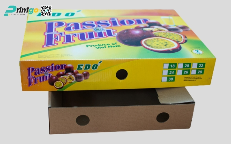 Mẫu bao bì xuất khẩu trái cây chanh leo Mẫu bao bì xuất khẩu trái cây chanh leo