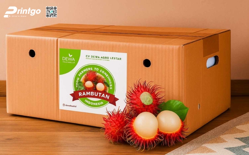 Mẫu bao bì xuất khẩu trái cây chôm chôm Mẫu bao bì xuất khẩu trái cây chôm chôm