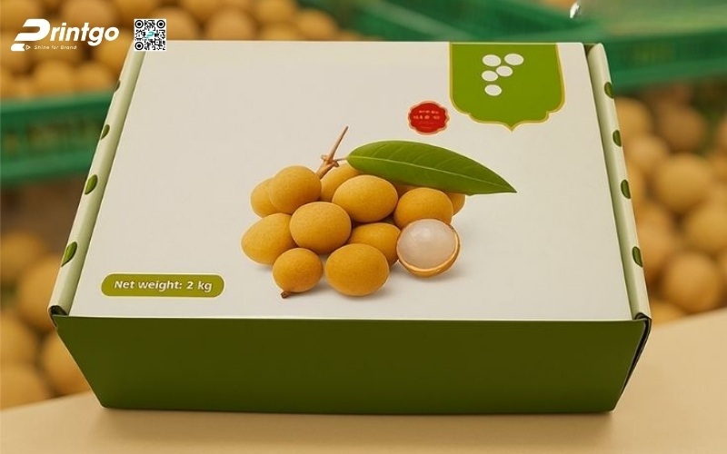 Mẫu thùng carton đựng trái cây xuất khẩu nhãn Mẫu thùng carton đựng trái cây xuất khẩu nhãn