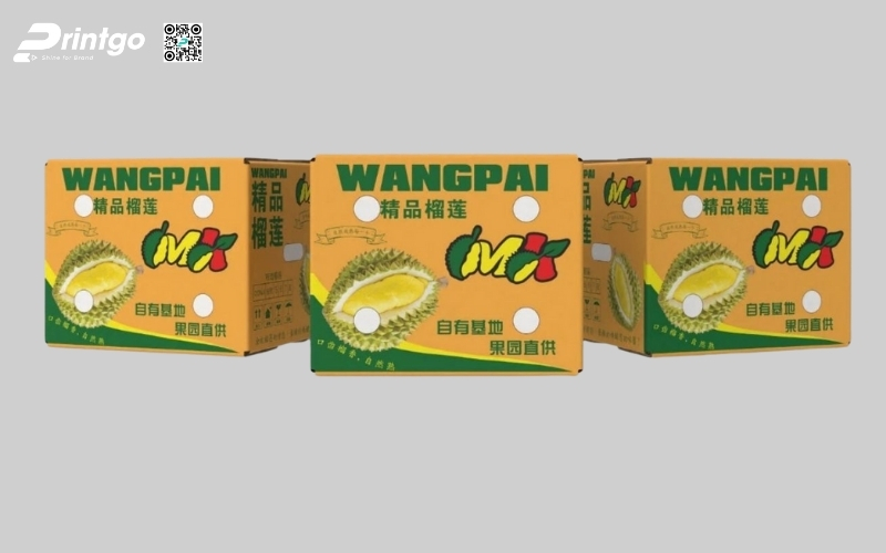 Mẫu thùng carton đựng trái cây xuất khẩu sầu riêng Mẫu thùng carton đựng trái cây xuất khẩu sầu riêng