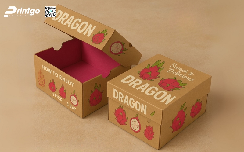 Mẫu bao bì xuất khẩu trái cây thanh long Mẫu bao bì xuất khẩu trái cây thanh long