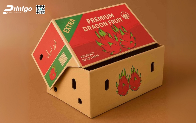 Mẫu bao bì xuất khẩu trái cây thanh long Mẫu bao bì xuất khẩu trái cây thanh long