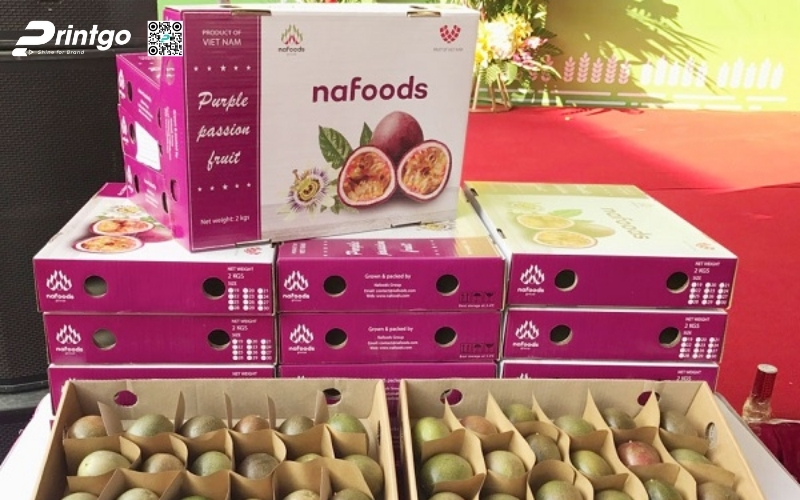 Mẫu bao bì xuất khẩu trái cây chanh leo Mẫu bao bì xuất khẩu trái cây chanh leo