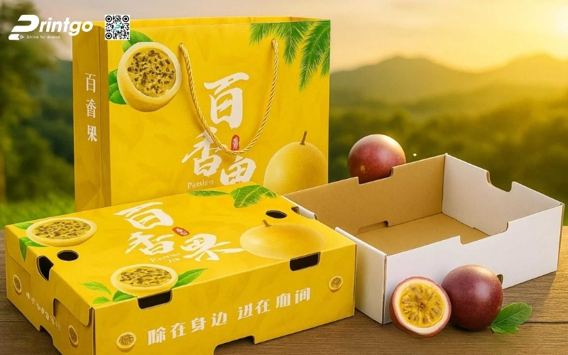 Mẫu bao bì xuất khẩu trái cây chanh leo Mẫu bao bì xuất khẩu trái cây chanh leo
