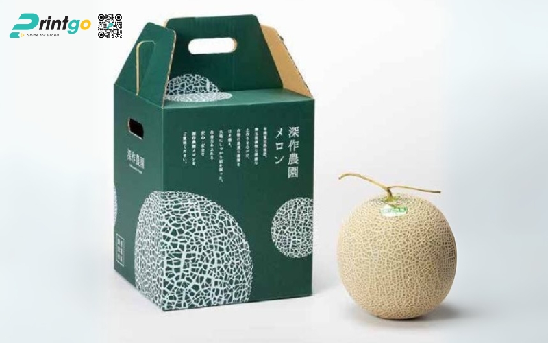 Mẫu thùng carton đựng trái cây xuất khẩu dưa lưới Mẫu thùng carton đựng trái cây xuất khẩu dưa lưới