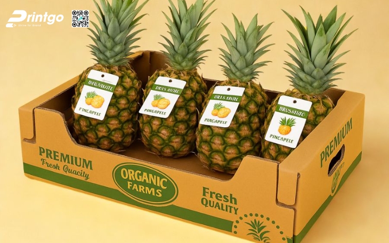 Mẫu thùng giấy đựng trái cây xuất khẩu dứa Mẫu thùng giấy đựng trái cây xuất khẩu dứa
