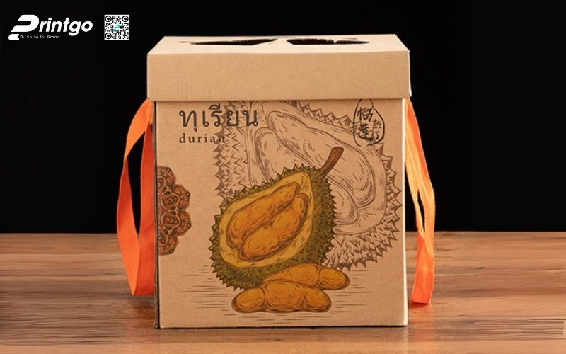 Mẫu thùng carton đựng trái cây xuất khẩu sầu riêng Mẫu thùng carton đựng trái cây xuất khẩu sầu riêng