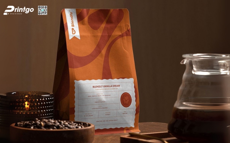 Mẫu bao bì cà phê xuất khẩu dạng túi hàn biên Mẫu bao bì cà phê xuất khẩu dạng túi hàn biên