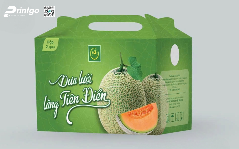 Mẫu thùng carton đựng trái cây xuất khẩu dưa lưới Mẫu thùng carton đựng trái cây xuất khẩu dưa lưới