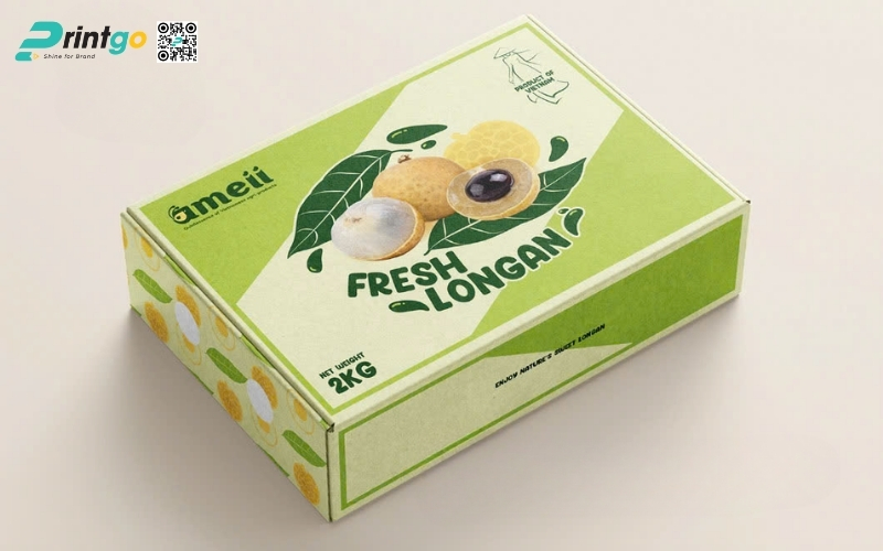 Mẫu thùng carton đựng trái cây xuất khẩu nhãn Mẫu thùng carton đựng trái cây xuất khẩu nhãn