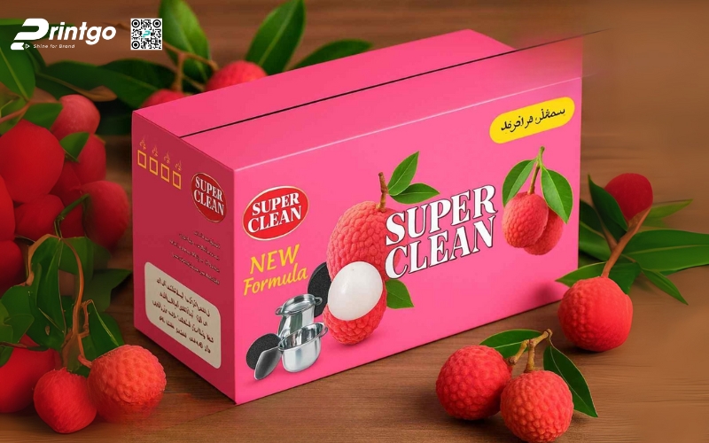 Mẫu thùng giấy đựng trái cây xuất khẩu vải Mẫu thùng giấy đựng trái cây xuất khẩu vải