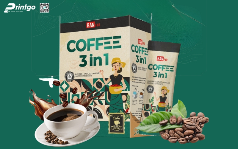 Mẫu bao bì cà phê xuất khẩu dạng hộp mềm Mẫu bao bì cà phê xuất khẩu dạng hộp mềm