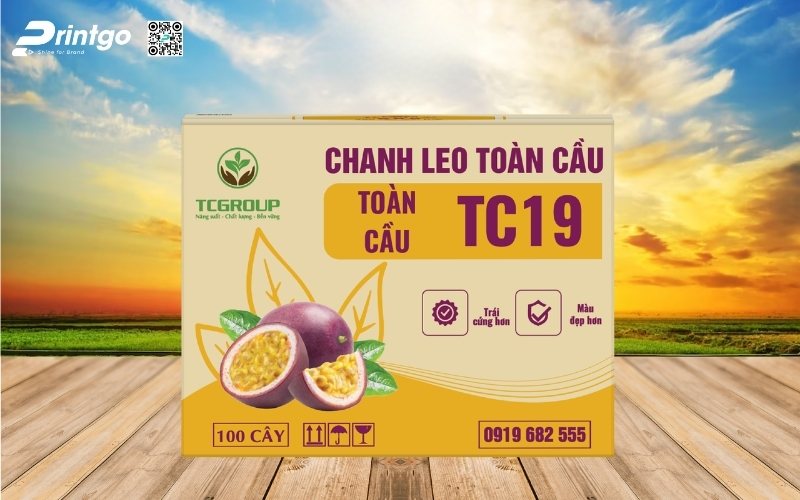 Mẫu bao bì xuất khẩu trái cây chanh leo Mẫu bao bì xuất khẩu trái cây chanh leo