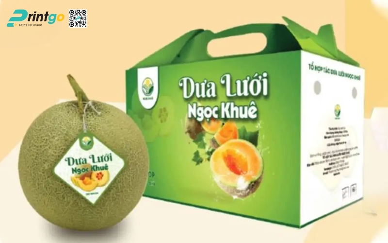 Mẫu thùng carton đựng trái cây xuất khẩu dưa lưới Mẫu thùng carton đựng trái cây xuất khẩu dưa lưới