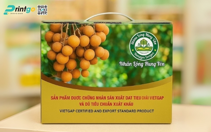 Mẫu thùng carton đựng trái cây xuất khẩu nhãn Mẫu thùng carton đựng trái cây xuất khẩu nhãn
