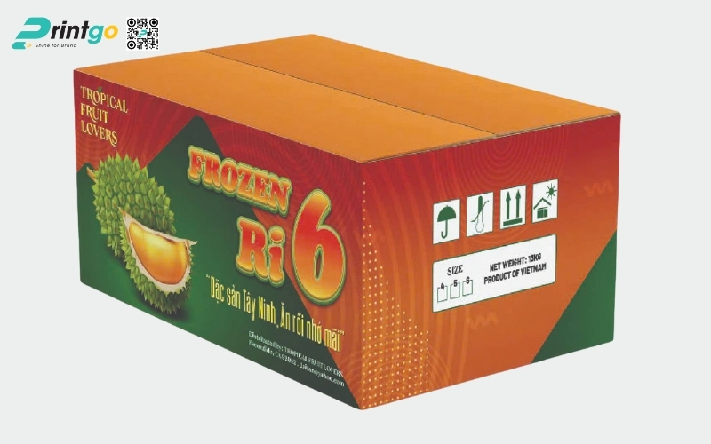 Mẫu thùng carton đựng trái cây xuất khẩu sầu riêng Mẫu thùng carton đựng trái cây xuất khẩu sầu riêng